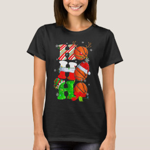 Camiseta Navidades Funny Ho Ho Ho Ho Básquetbol Pajama Sant