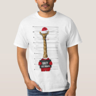 Camiseta Navidades Funny Mugshot Guilty Giraffe
