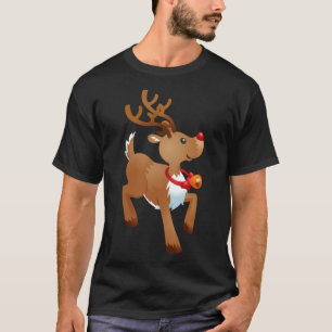 Camiseta Navidades Funny Rudolph Red Nose Reindeer Family M