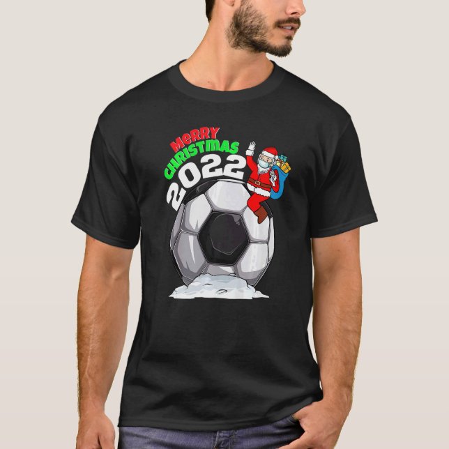 Camiseta Navidades Fútbol Santa Face Mask Feliz Navidad B (Anverso)