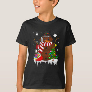 Camiseta Navidades Futbolistas Snowman Futbol Amante de Mer
