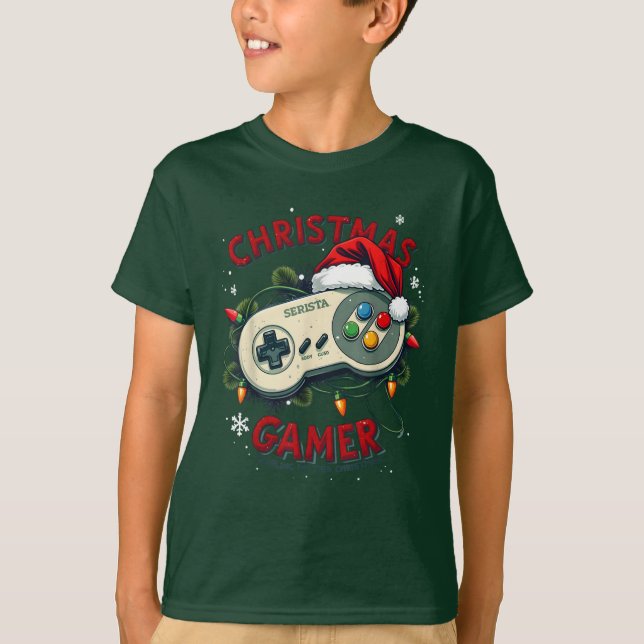 Camiseta Navidades Gamer Controller Xmas Gaming (Anverso)
