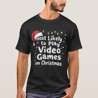 Camiseta Navidades Gamer Vibes más propensos a reproducir v