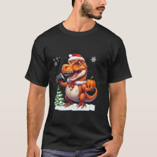 Camiseta Navidades Gaming Dinosaur Funny T Rex Controller P
