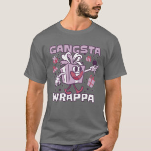 Camiseta Navidades Gangsta Wrappa Navidad Presenta graciosa