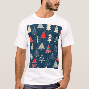Camiseta Navidades garabatos, ininterrumpido patrón inverna