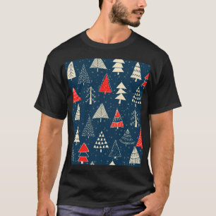 Camiseta Navidades garabatos, ininterrumpido patrón inverna