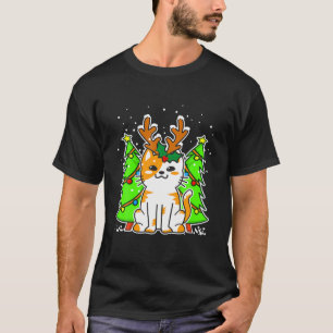 Camiseta Navidades Gato Rentadores De Renos Regalos Para Ho