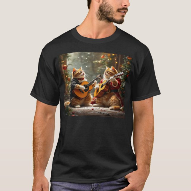 Camiseta Navidades gatos (Anverso)