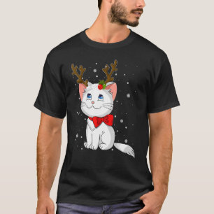 Camiseta Navidades Gatos Antillas De Renos Para Hombres Muj
