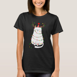 Camiseta Navidades Gatos Antillas De Renos Para Hombres Muj