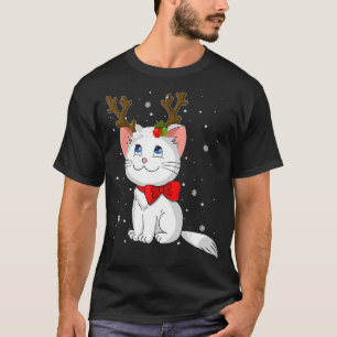 Camiseta Navidades Gatos Antillas De Renos Para Hombres Muj