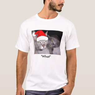 Camiseta Navidades Gatos Gris Azules Rusos