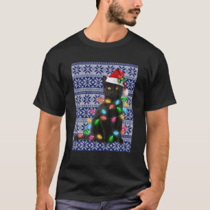 Camiseta Navidades gatos negros feos encienden a curioso am