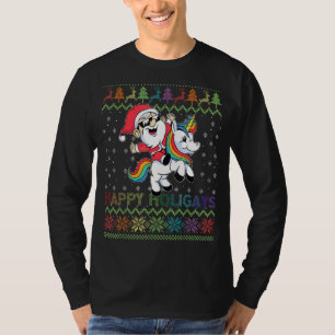 Camiseta Navidades gay de Holigays Pajamas Santa Riding Uni