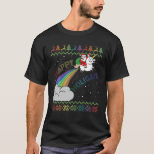 Camiseta Navidades gay de Holigays Pajamas Santa Riding Uni