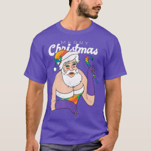 Camiseta Navidades Gay Santa Claus arcoiris Orgullo LGBT