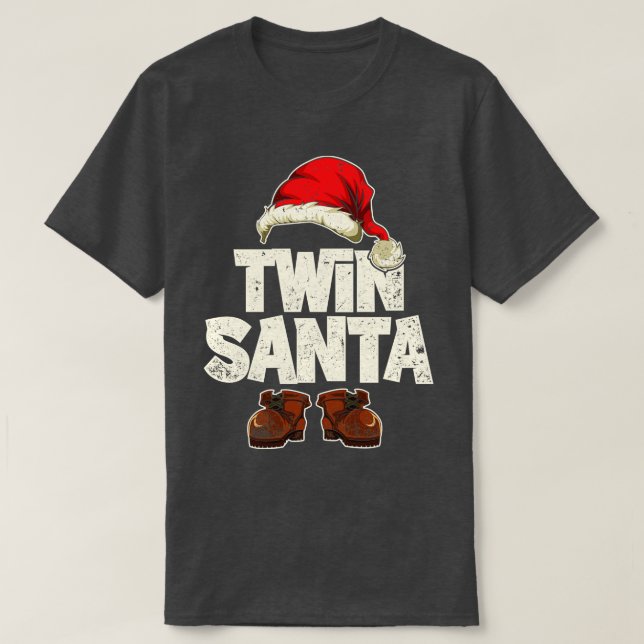 Camiseta Navidades gemelos de Santa Festividad (Diseño del anverso)