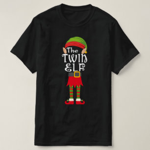 Camiseta navidades gemelos elf que emparejan