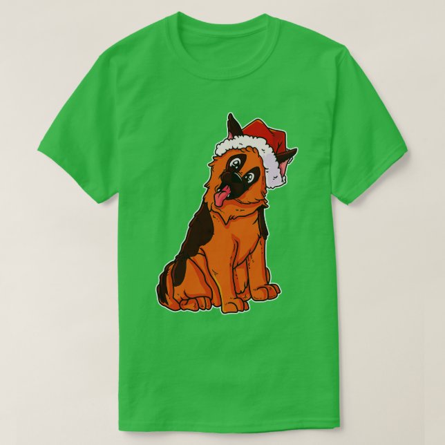 Camiseta Navidades German Shepherd 1 (Diseño del anverso)