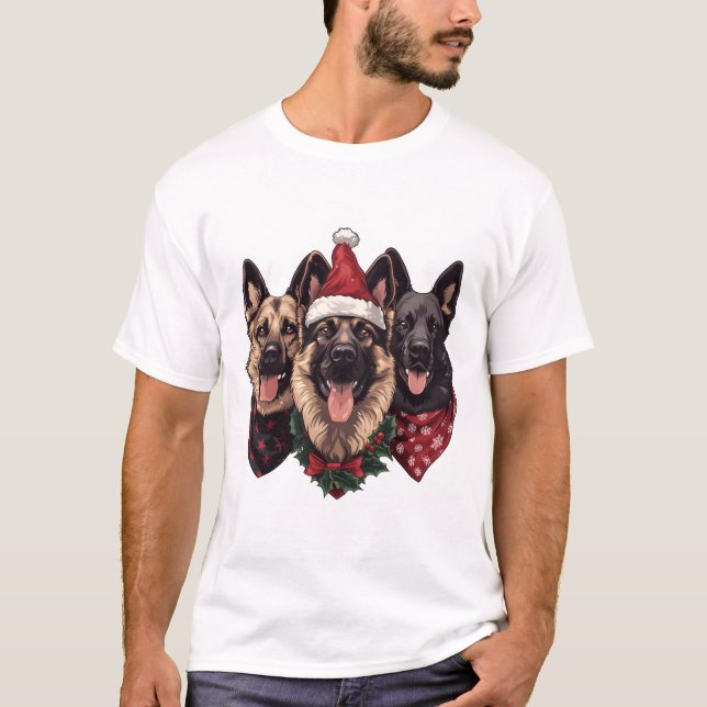 Camiseta Navidades German Shepherd Dogs (Anverso)