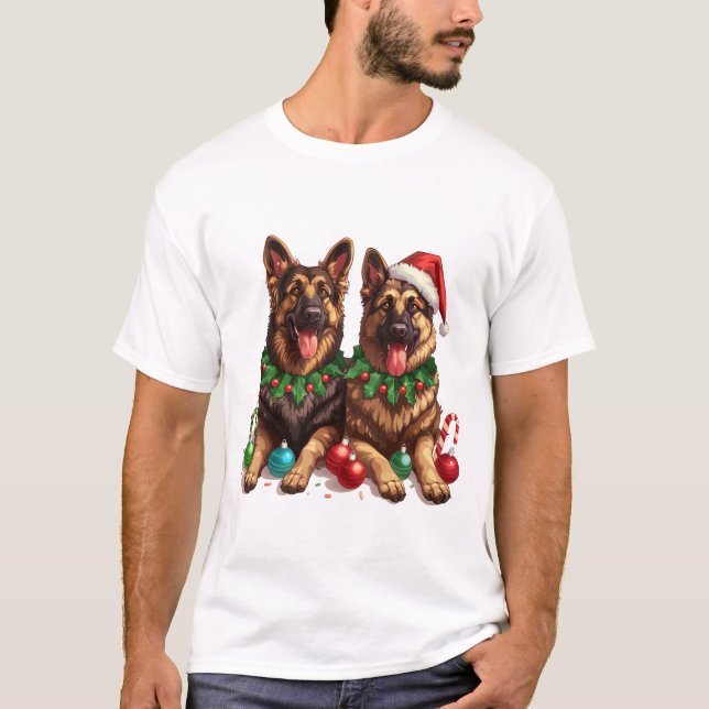 Camiseta Navidades German Shepherd Dogs (Anverso)