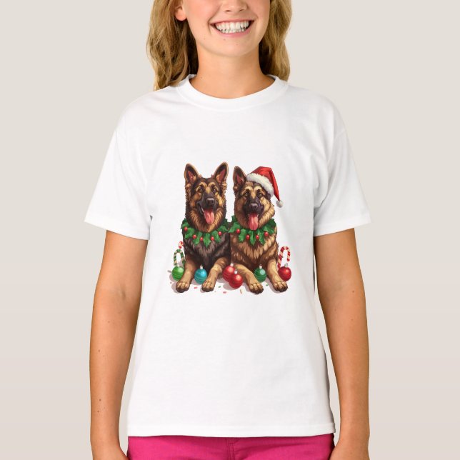 Camiseta Navidades German Shepherd Dogs (Anverso)