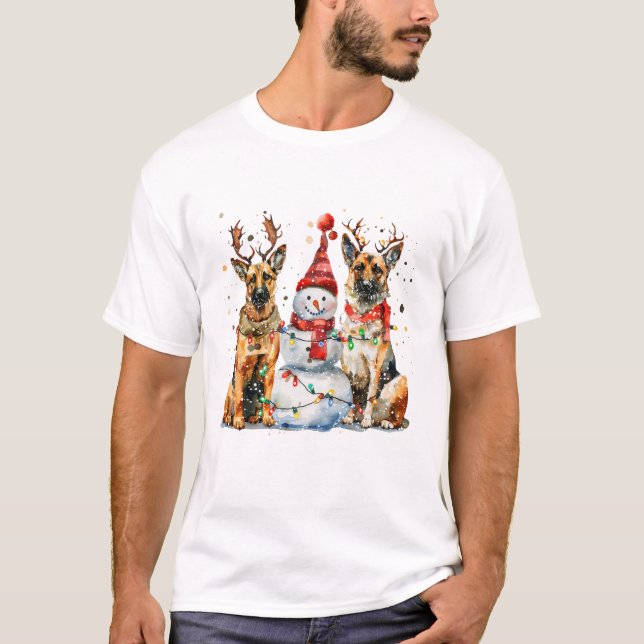 Camiseta Navidades German Shepherd Dogs (Anverso)