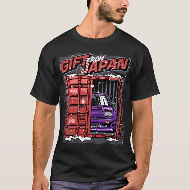 Camiseta Navidades Gift Nissan 180SX Desde Japón (Anverso)