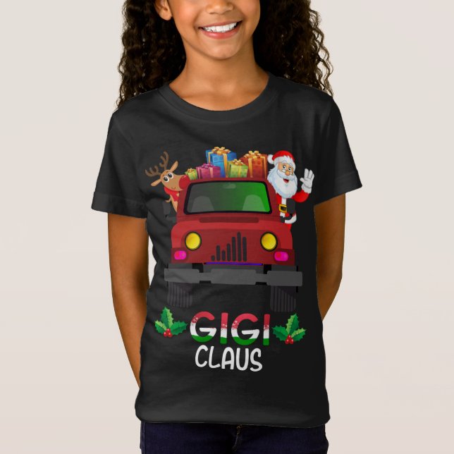 Camiseta Navidades Gigi Claus Camión Santa Claus Reindeer G (Anverso)