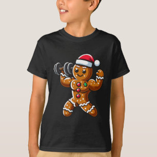 Camiseta Navidades Gingerbread Halterofilia Man Workout Bo