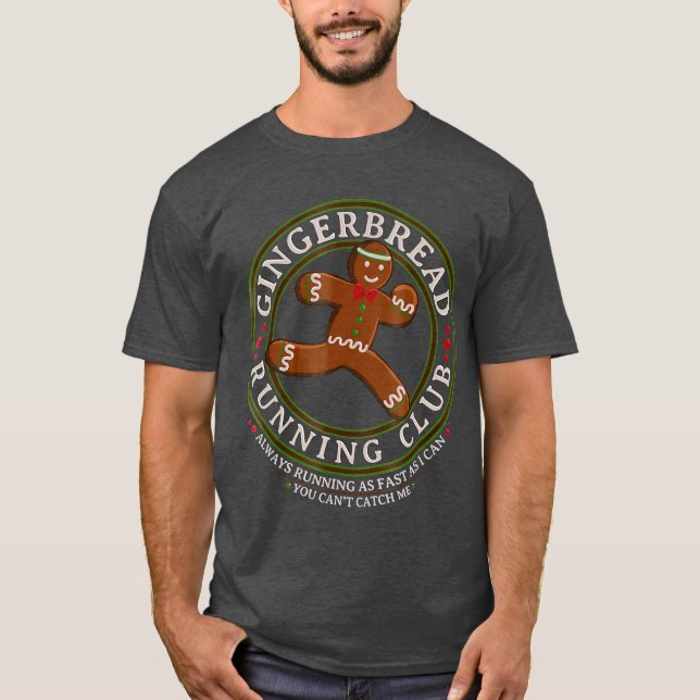 Camiseta Navidades Gingerbread Running Club (Anverso)
