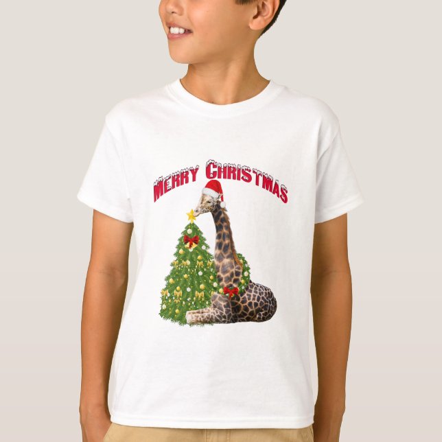 Camiseta Navidades Giraffe (Anverso)