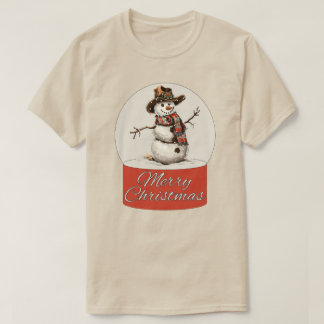 Camiseta Navidades Glass Ball Snowman Feliz Navidad