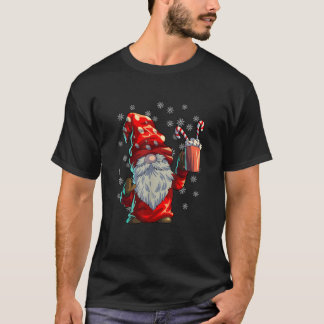Camiseta Navidades Gnome Camisas Hombres Mujeres Búfalo Roj