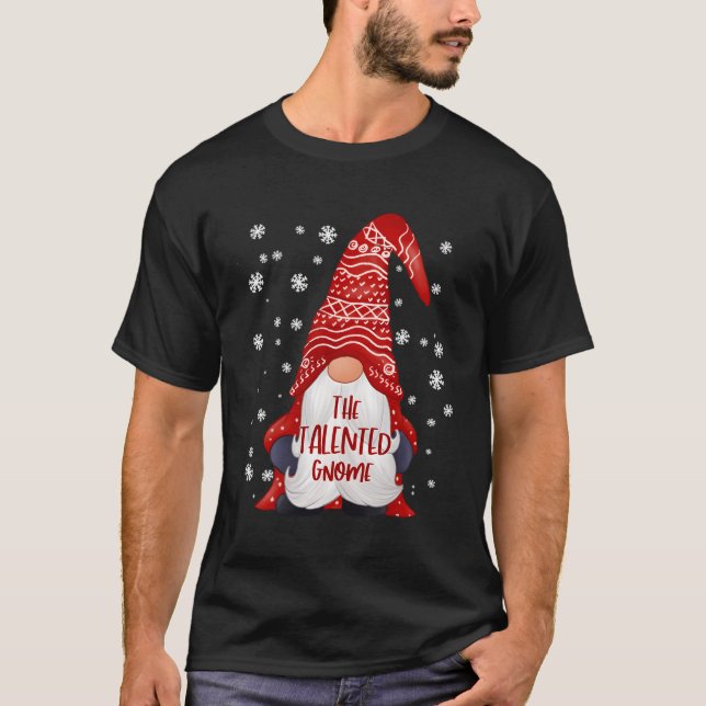 Camiseta Navidades Gnome de la familia Gif con talento dive (Anverso)