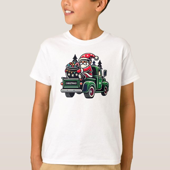 Camiseta Navidades Gnome En Camión De Recogida (Anverso)