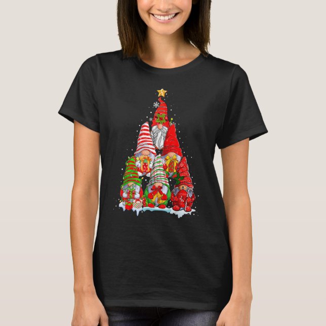 Camiseta Navidades Gnome Family Pajamas Gnome Tree Xmas (Anverso)