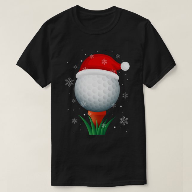 Camiseta Navidades Goft Reindeer Funny Santa Hat Golf Lover (Diseño del anverso)