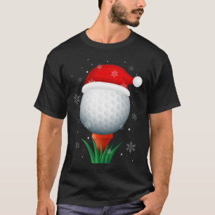 Camiseta Navidades Goft Reindeer Funny Santa Hat Golf Lover