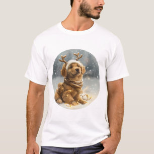 Camiseta Navidades Golden Retriever Puppy