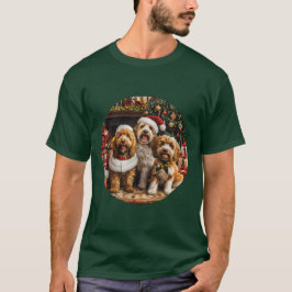 Camiseta Navidades Goldendoodle Puppy Dogs
