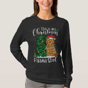 Camiseta Navidades Goldendoodle Reindeer Funny Pajama Dog L