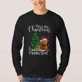 Camiseta Navidades Goldendoodle Reindeer Funny Pajama Perro