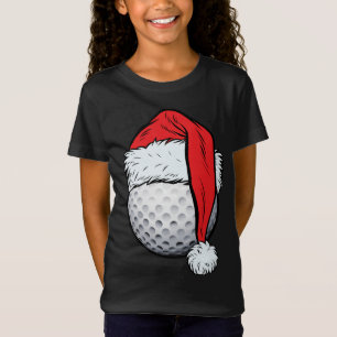 Camiseta Navidades Golf Ball Santa Hat Funny Sport Xmas