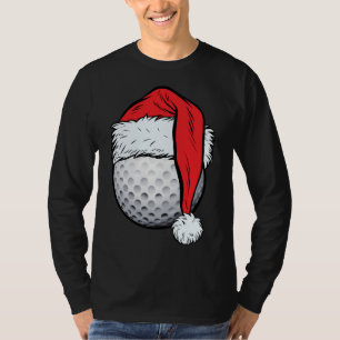Camiseta Navidades Golf Ball Santa Hat Funny Sport Xmas