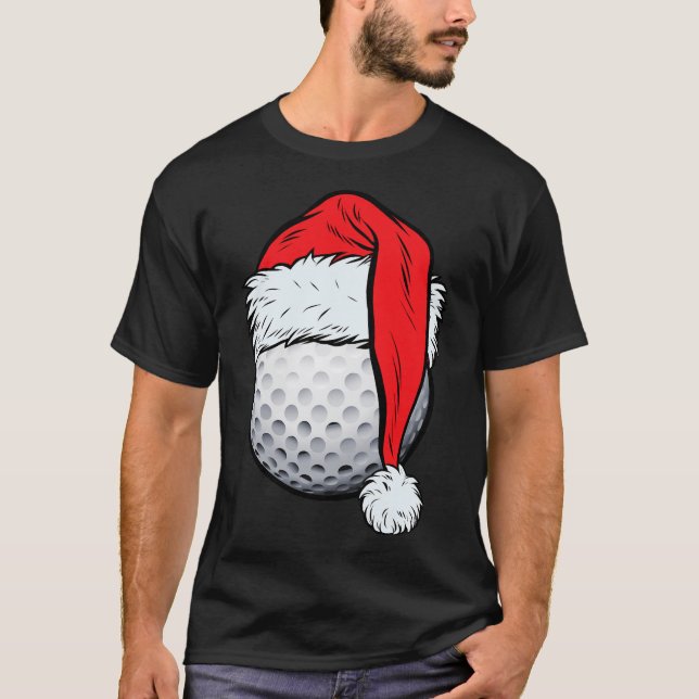 Camiseta Navidades Golf Ball Santa Hat Xmas Golf Boys Me (Anverso)