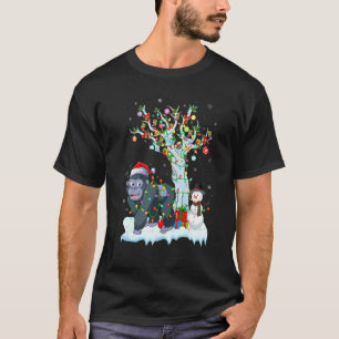 Camiseta Navidades Gorras de Gorila iluminan a sus amigos