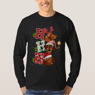 Camiseta Navidades Gorras de tres Navidades renos de Dachsh