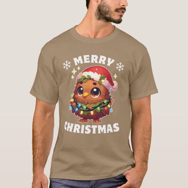 Camiseta Navidades Gorras Navidades Fairy Lights Kiwi amigo (Anverso)